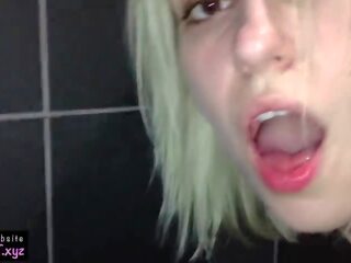 Public Agent sex movie with Russian Teen in Mc'Donalds Toilet & Cum on Tits / Kiss Cat adult film clips