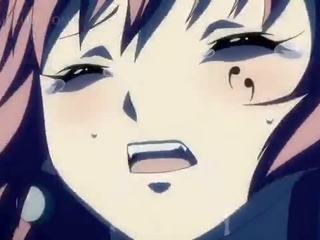 Anime hardcore cunt drātēšanās ar krūtainas pieaugušais saspraude bumba