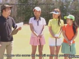 Aziatisch golf escorte krijgt geneukt op de ninth gat